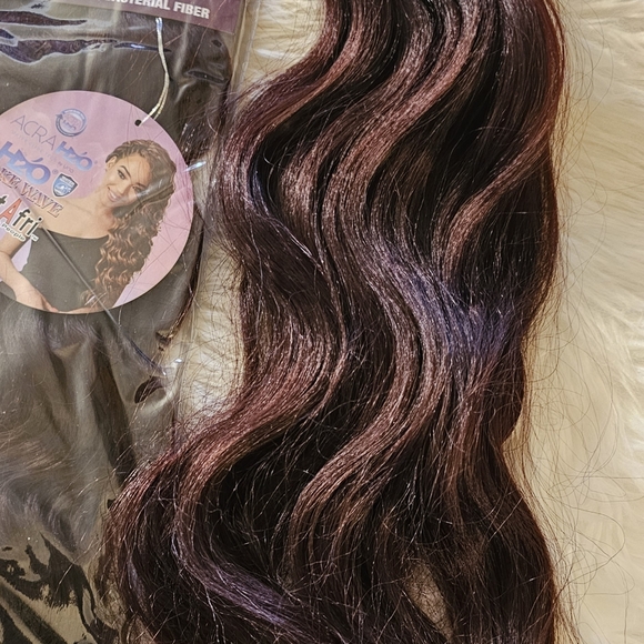 Crochet hair: Rastafri Black & Wine and Deep Purple  H2O Lake Wave 16 in hair. - Picture 4 of 8